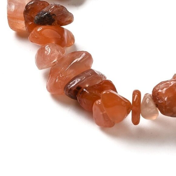 5-8mm Carnelian Chip Long Bead Strand - Picture 2 of 3